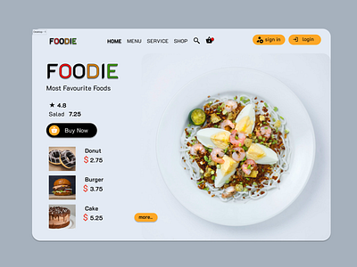 FooDie! (Most Favourite Food) graphic design ui