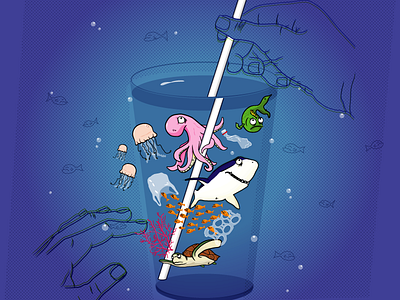 Marea Revuelta design environment fish human illustration ilustración ocean octopus personaje pulpo