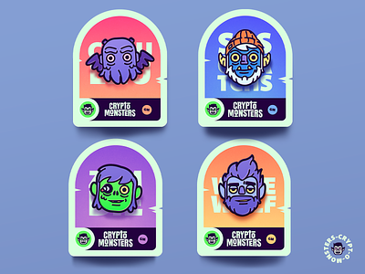 Crypt-O-Monsters Pins character illustration monsters nft pins