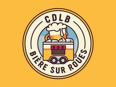 Biere sur roues illustration logo site