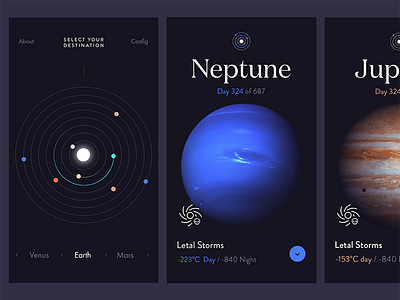 Planets - Concept app planets