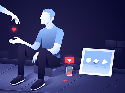 Digital tips artist digital dribbble heart illustration instagram like social tips