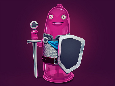 Condom character condom icon illustration
