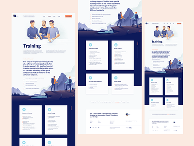 Training Landing Page for a Cloud Computing Startup