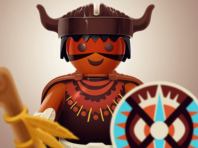 Playmobil icon illustration