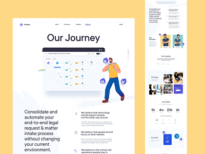 Our journey - Page Design for a SaaS website homepage illustration