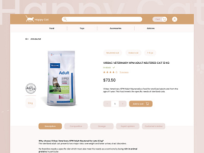 E-Commerce Cat food Shop - Daily UI