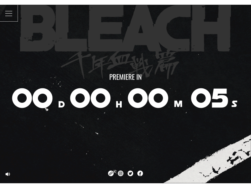 Countdown - Daily UI animation anime bleach countdown dailyui ui webdesign