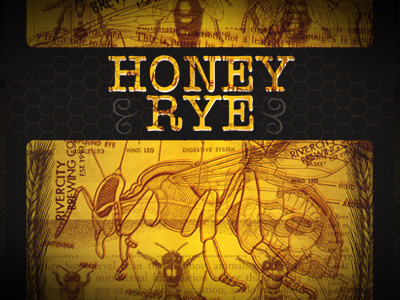 RCB Honey Rye bee beer brewery brewing brews honey label rye seasonal