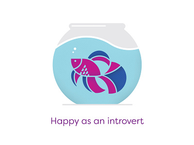 Happy Introvert beta betafish bowl bubble bubbles content fish happy intro introvert water