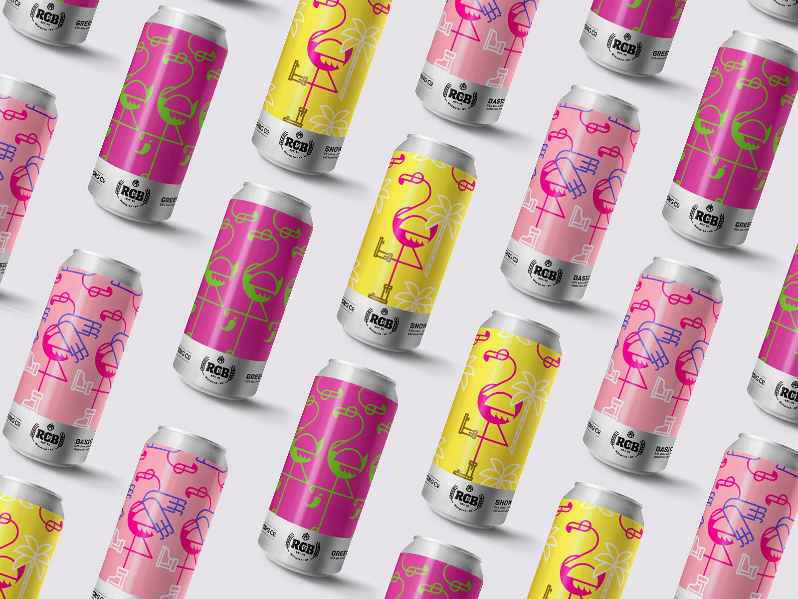 Craft Beer Flamingos by Dustin Commer on Dribbble