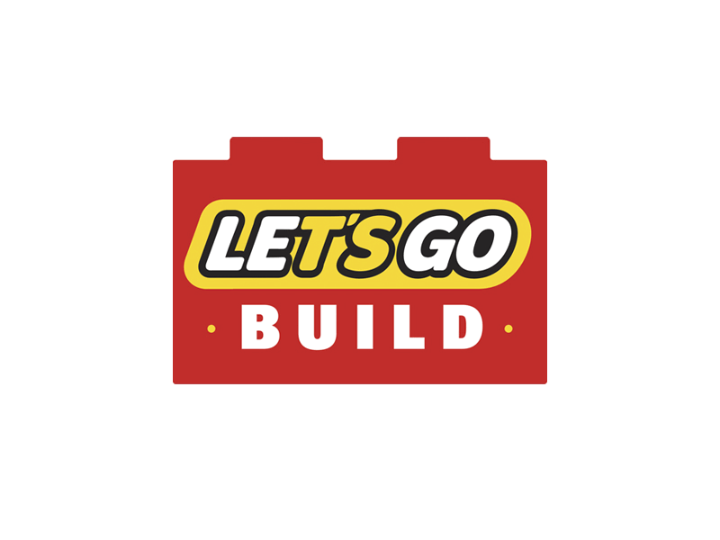 Let's Go Build block blocks branding bricks build building builds colors graphic design lego legos logo signage