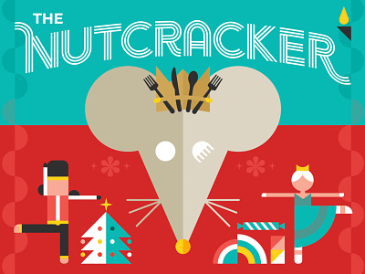 The Mouse King ballet brand branding dancer dancing holiday iconography king mouse nonprofit nutcracker seasonal typography