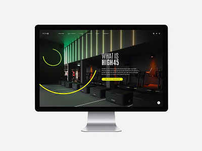 HIGH45 body button dark fitness fullscreen homepage image overlay platform site typography website