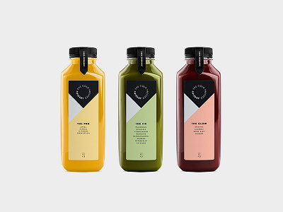 The Cold Pressed Juicery bold bottle clean colors design futura juice logo packaging typography