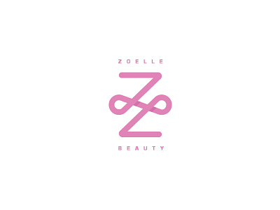 Z O E L L E beauty cosmetics letter logo pink z zoelle