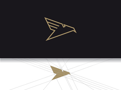 Sharp Bird birdie gold grid logo sharp