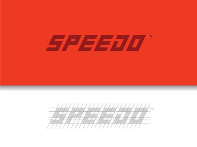 Speedo grid logo orange speed speedo