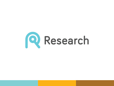 Research colors logo magnifier mark research