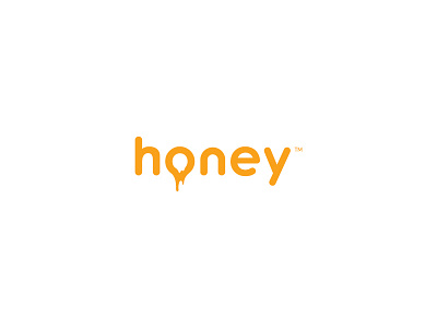 Honey cake drip food honey letters logo sweet typography