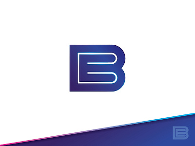 BE b e icon initials letters logo mark monogram