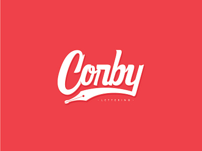 Corby corby custom lettering letters logo pen pencil typography