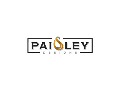 Paisley design indian letters logo paisley typography
