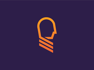 IDEALLY bulb head human icon idea idealy logo man