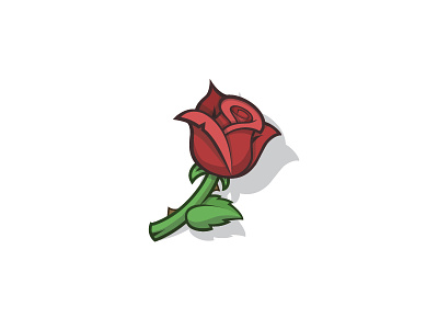 Rosey flower icon illustration little rose