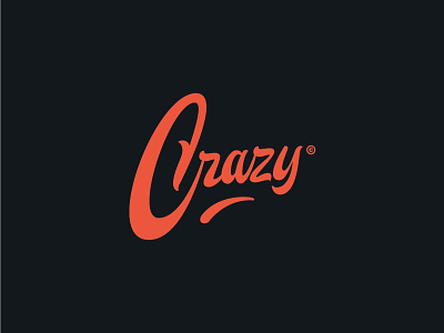 Crazy black crazy custom letters logo typography white