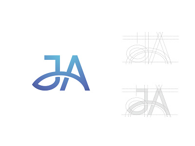 JA initials ja letters logo monogram