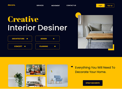 decore website ui