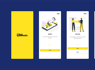 Meals mobile application ui