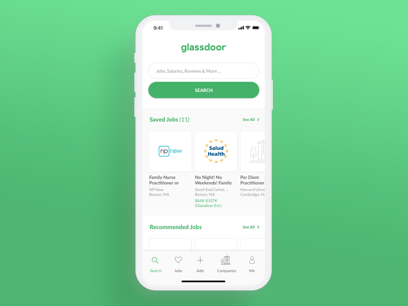 Glassdoor App Redesign By Denise Gotta On Dribbble