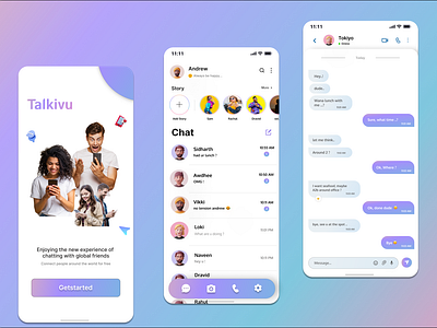 Chatting app by vicky on Dribbble