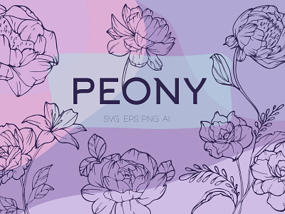 Peony Bouquet SVG