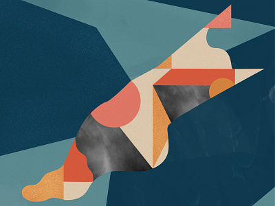 Dancer abstract collage dancer design feet illustration mograph motion