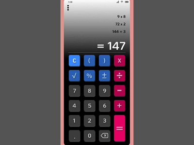 Figma 100-Day Design Challenge - Day 4 (Calculator) application design figma mobile ui ux