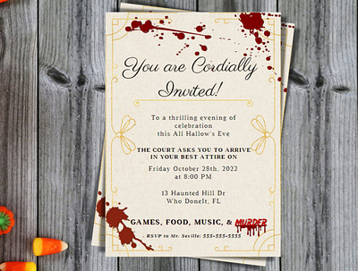 Halloween Party/ Halloween Wedding Invitation canva design graphic design illustration