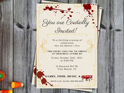 Halloween Party/ Halloween Wedding Invitation