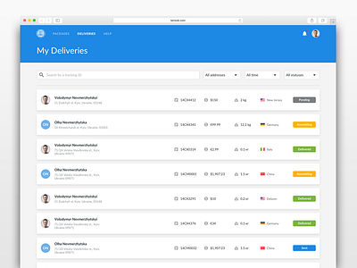 Logistics App Dashboard