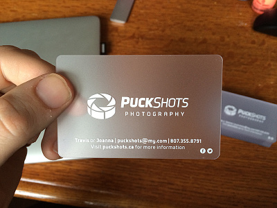 Puckshots Business Card branding business card