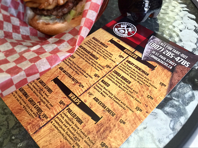 Lumberjacks Menu