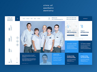 Clinic of Aesthetic Denistry clinic concept dental screen ui ui concept ux webpage website