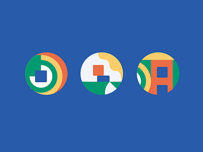 Shapes & Color color iconography illustration.