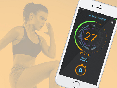 Fitness App Timer design fitness ios ui ux