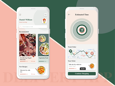 Food Delivery App Design app branding design icon modern logo typography ui ui design ux vector