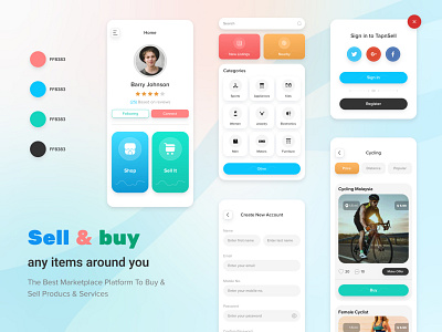 Sell & buy branding design modern logo typography ui ui design ux