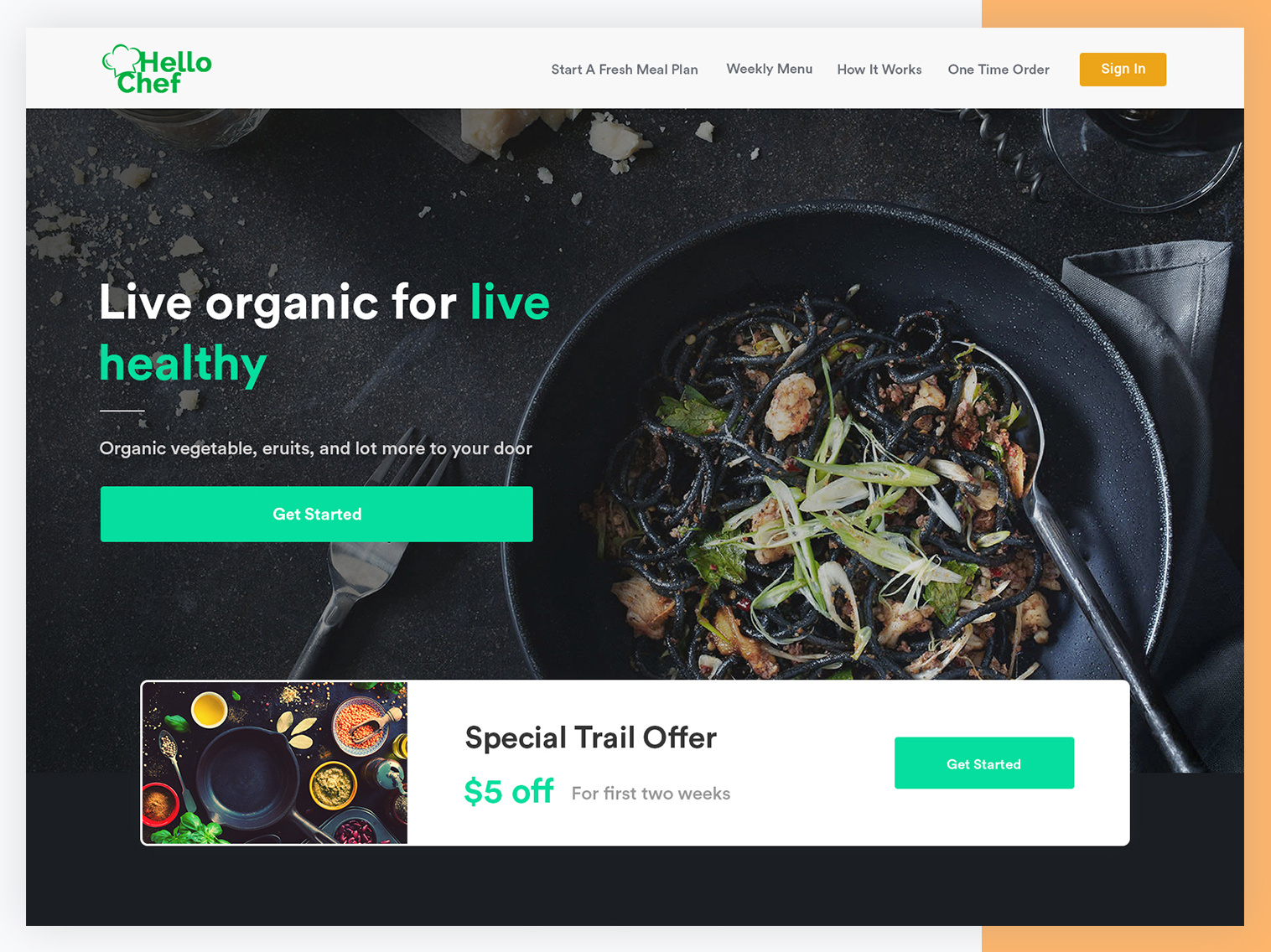 Food Delivery Service homepage by Resham 😊 on Dribbble