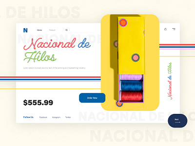 Nacional De Hilos branding design flat modern logo ui design ux web website